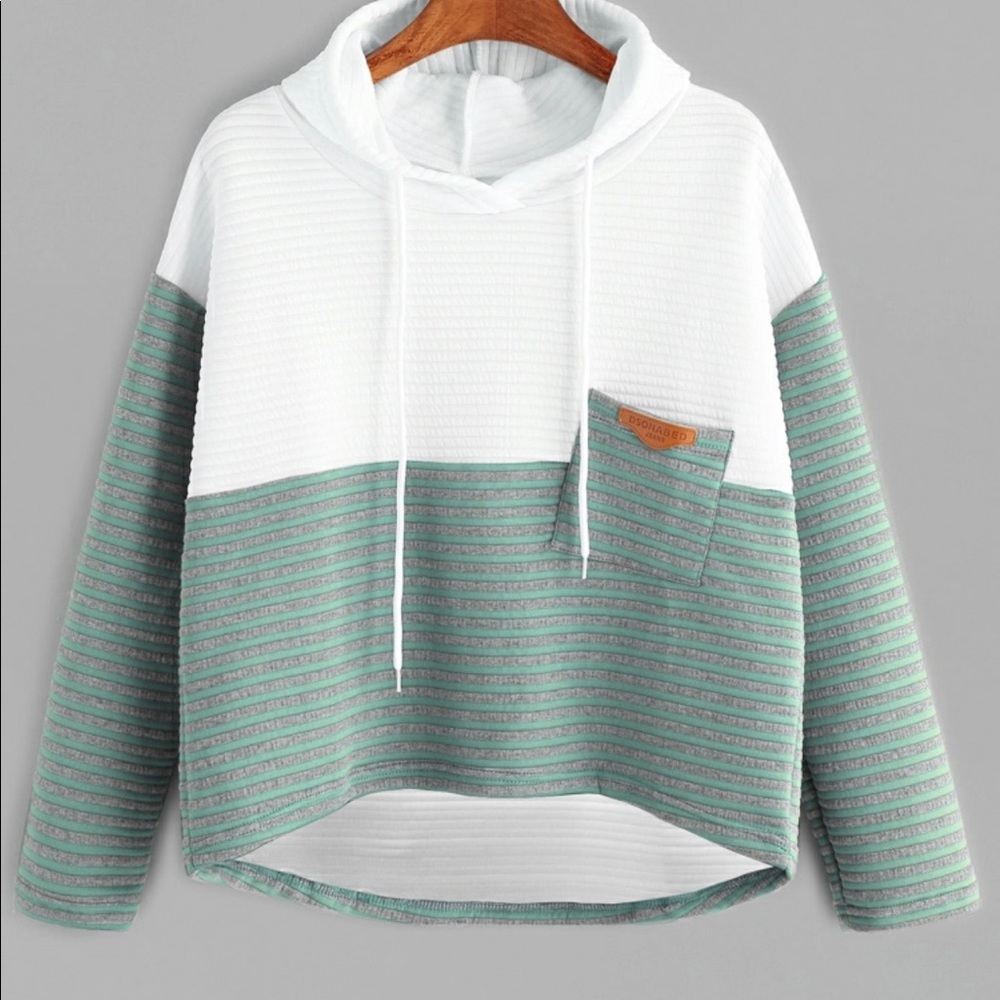 Contrast Striped Hoodie